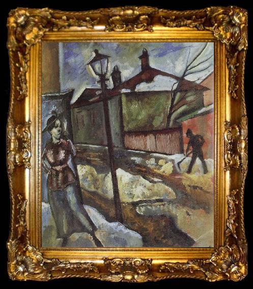 framed  Nikolai Roerich Street in Spring, ta009-2